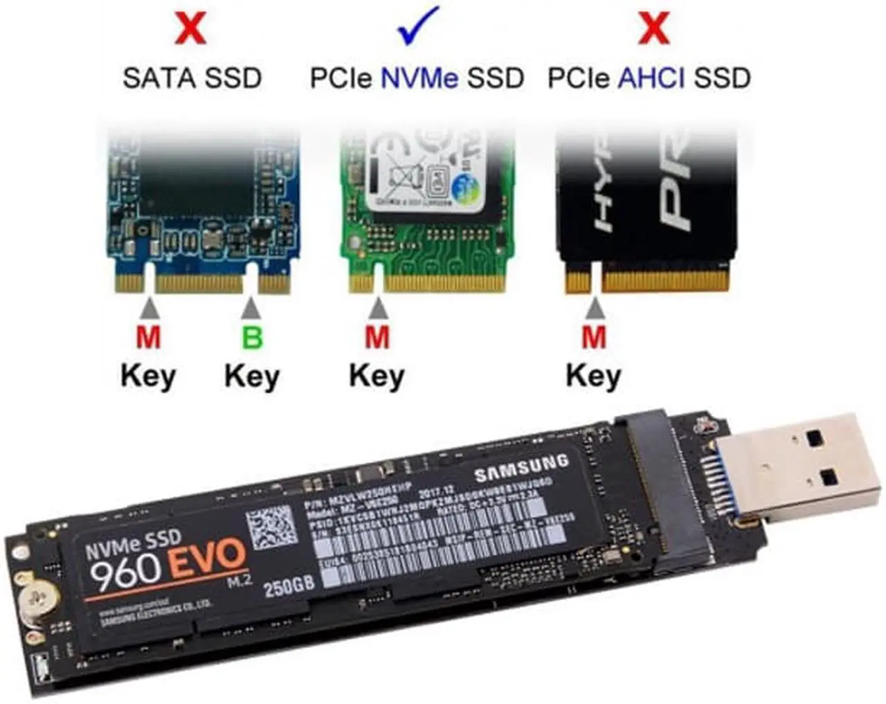 Alt view image 7 of 7 - Jimier USB 3.0 to NVME M-key M.2 NGFF SSD External PCBA Conveter Adapter RTL9210 Chipset with Case U3-017