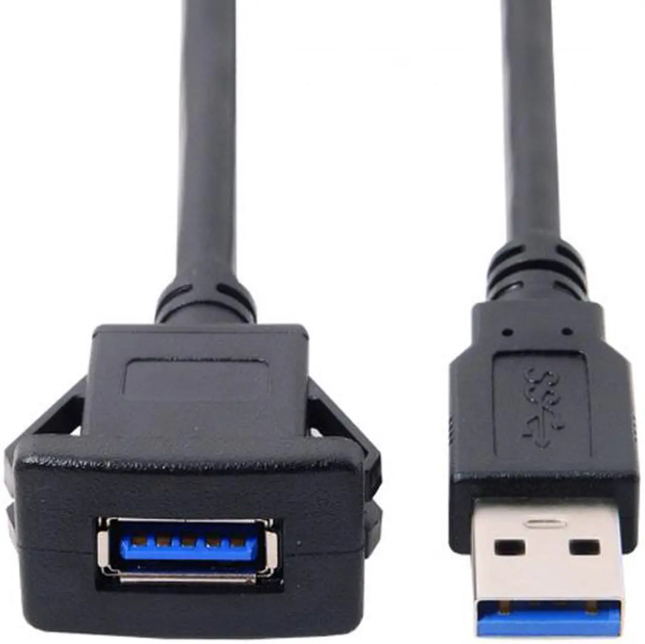 Main image of Jimier 1m Waterproof Single USB 3.0 Extension Latch Mount Car AUX Cable for Dashboard Panel U3-030-1P