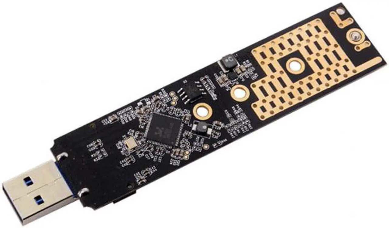 Alt view image 6 of 7 - Jimier USB 3.0 to NVME M-key M.2 NGFF SSD External PCBA Conveter Adapter RTL9210 Chipset with Case U3-017