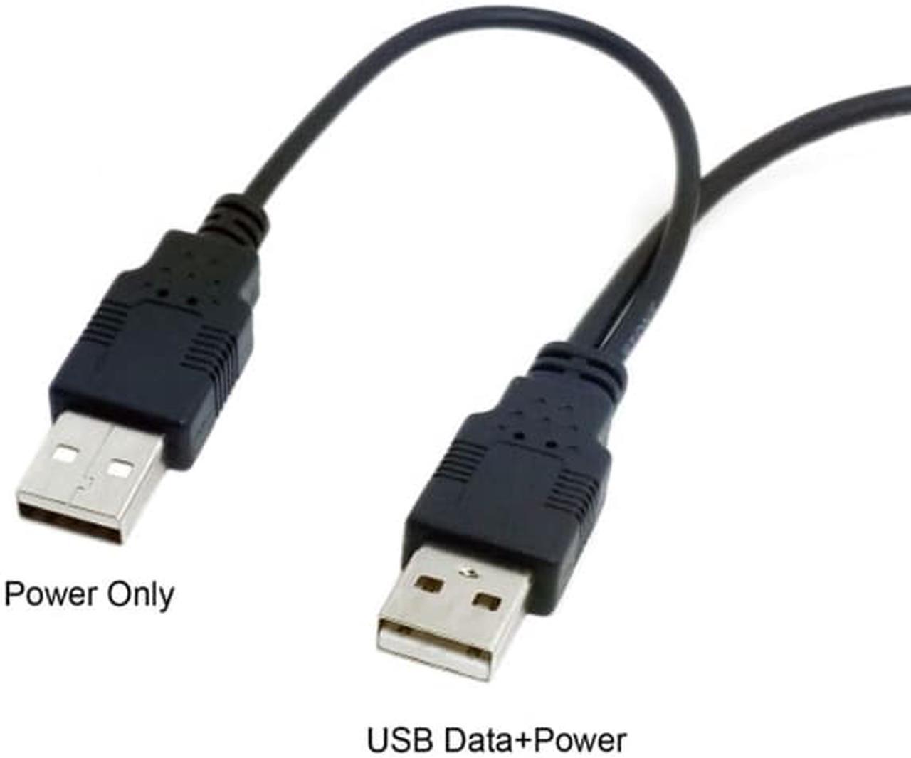Alt view image 2 of 7 - Jimier USB 2.0 two Male to Micro USB 5Pin Male Y Cable 80cm for external Hard Disk Drive U2-072-0.8M
