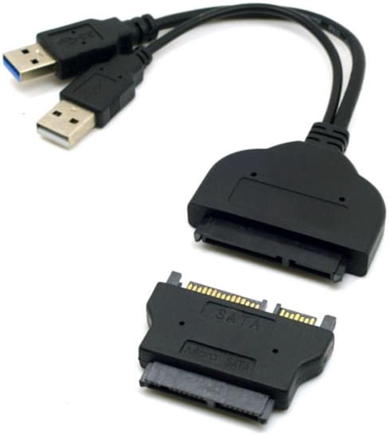 Alt view image 4 of 4 - Jimier 1set USB 3.0 to SATA 22Pin & SATA to 16Pin Micro SATA Adapter for 1.8" 2.5" Hard Disk Driver With Extral USB Power Cable U3-067/SA-006