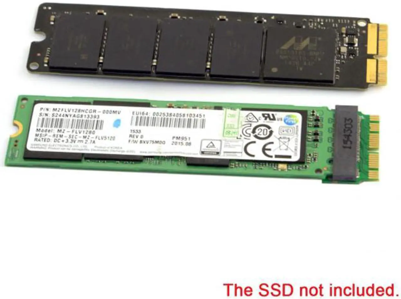 Alt view image 6 of 7 - CY 12+16pin 2014 2015 2013 to M.2 NGFF M-Key AHCI SSD Convert Card for A1493 A1502 A1465 A1466 SA-213