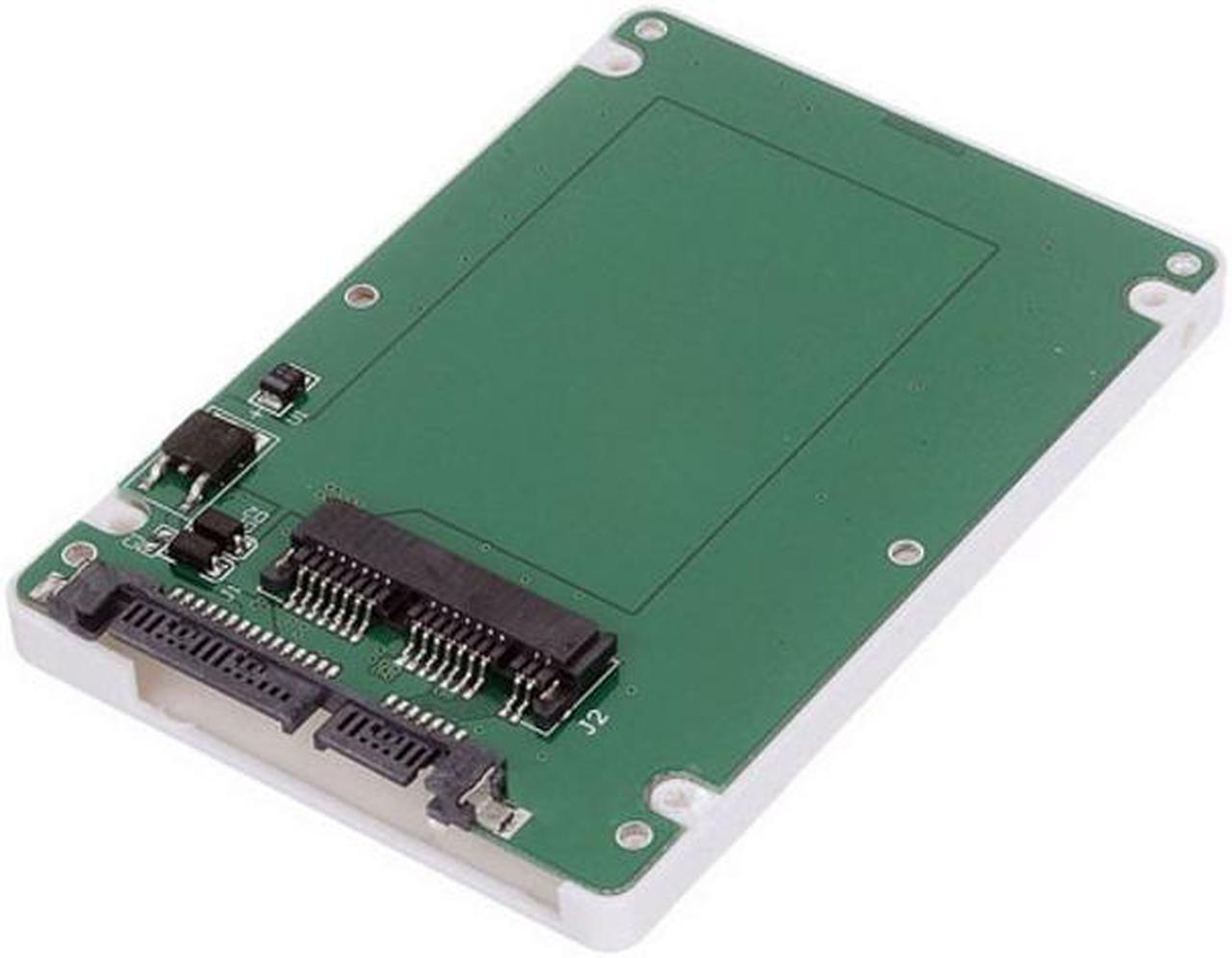 Alt view image 2 of 6 - FVH 1.8" Micro SATA 16pin SSD to 2.5" SATA 22pin 7+15 hard disk case Enclosure White 7mm height SA-098
