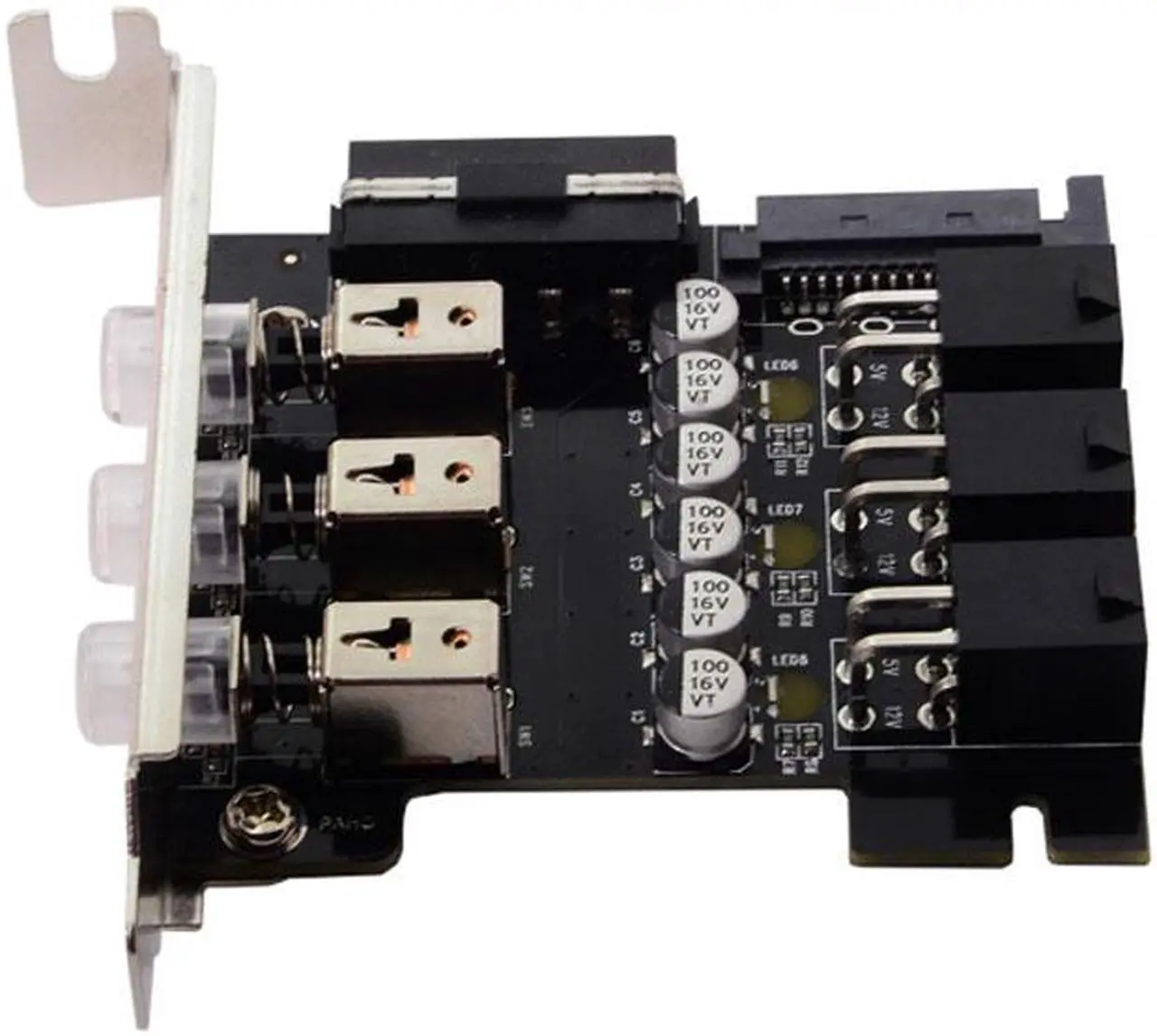 Alt view image 4 of 7 - Jimier 3 Hard Disk Control System Intelligent Control Management System HDD SSD Power Switch with Low Profile Bracket PW-019