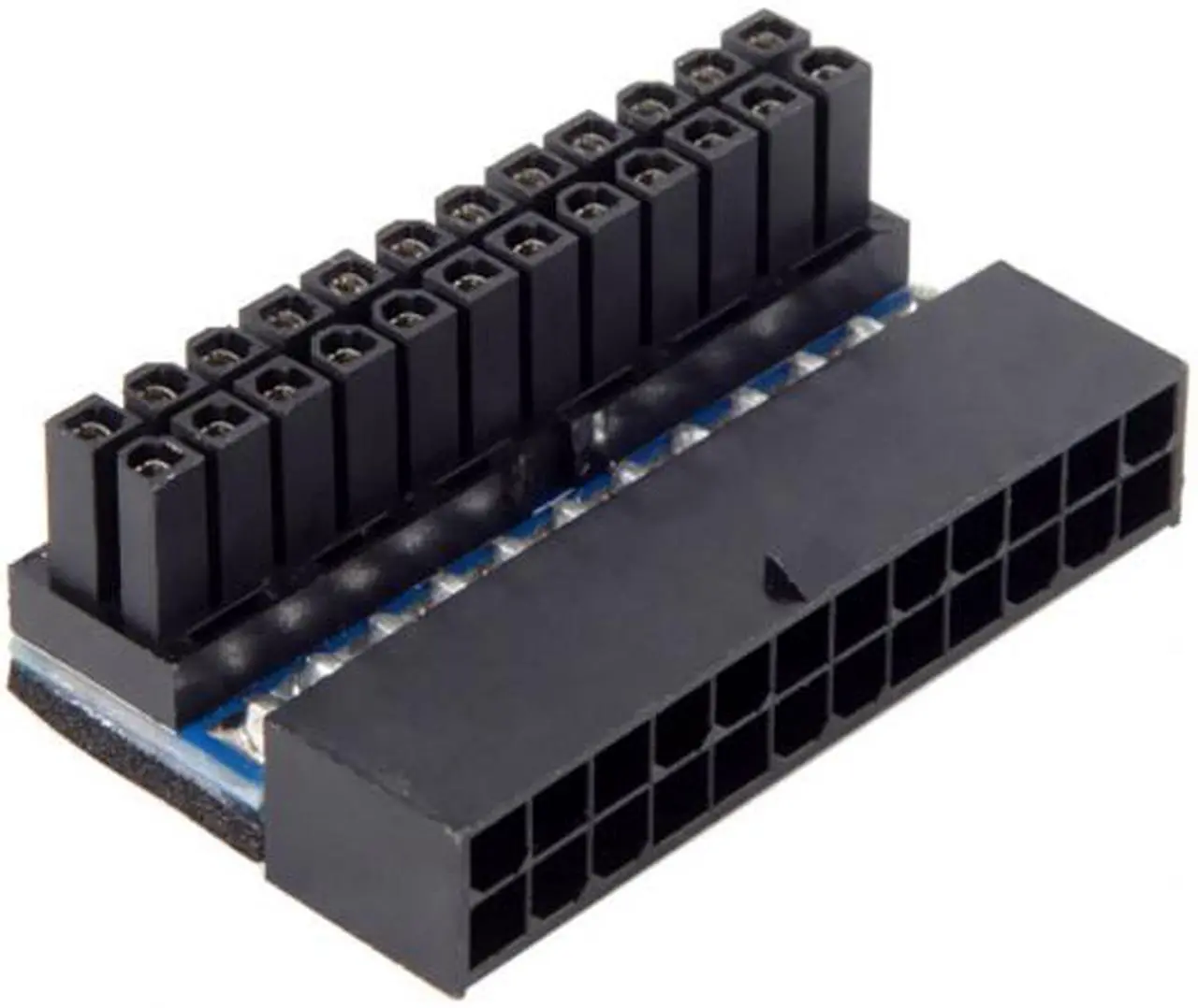Alt view image 3 of 6 - CY ATX 24Pin Female to 24pin Male 90 Degree Power Adapter Mainboard Motherboard for Desktops PC Supply PW-007