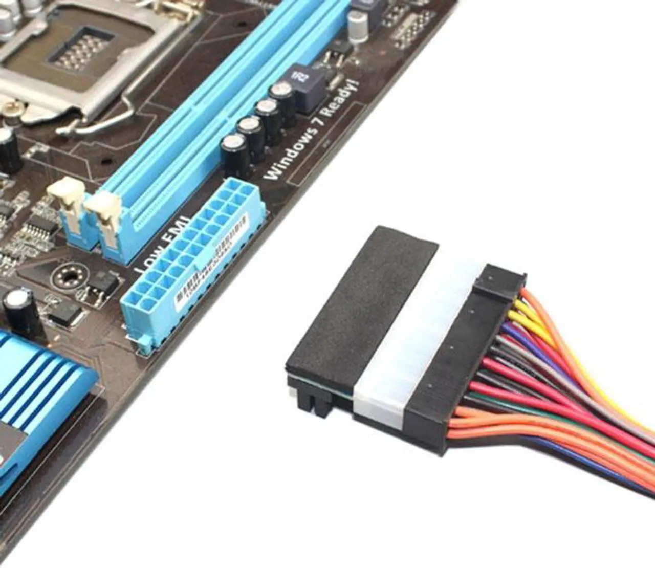 Alt view image 5 of 6 - CY ATX 24Pin Female to 24pin Male 90 Degree Power Adapter Mainboard Motherboard for Desktops PC Supply PW-007