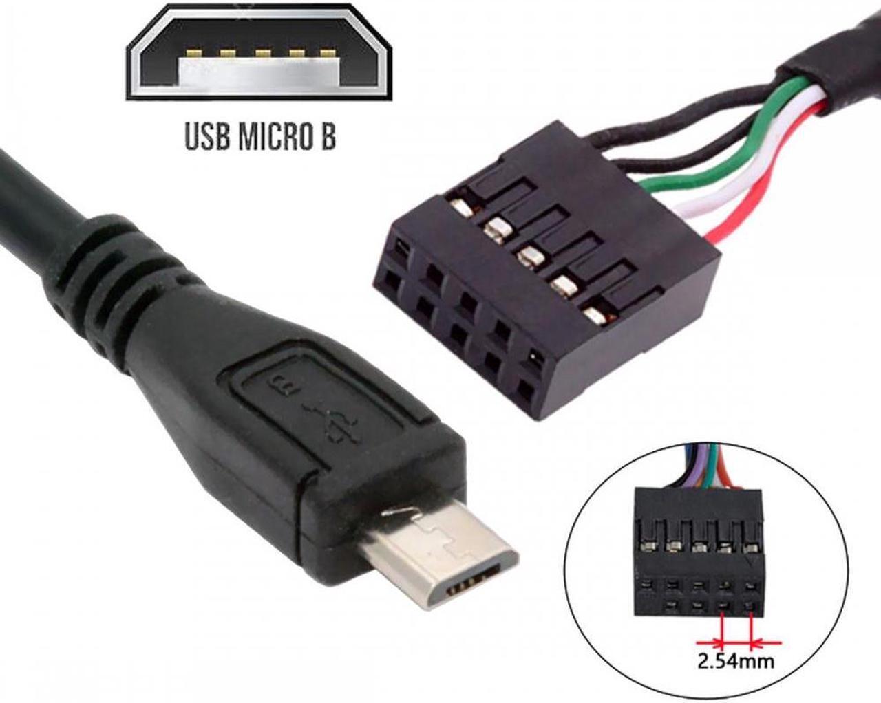 Alt view image 5 of 7 - Chenyang USB 2.0 Motherboard 9pin 10pin Header to Micro USB 5Pin Cable 50cm for Mini Monitor Sensor Panel Camera