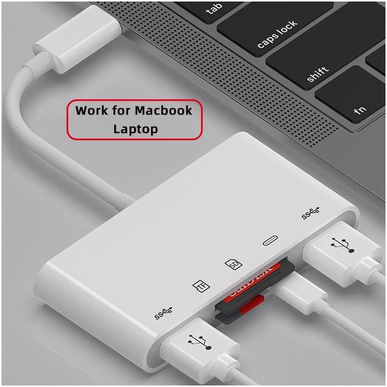 Alt view image 5 of 7 - Xiwai USB 2.0 Type C USB-C to TF Micro SD SDXC Dual USB3.0 Female Card Reader PD 27W Adapter for Laptop Tablet Phone