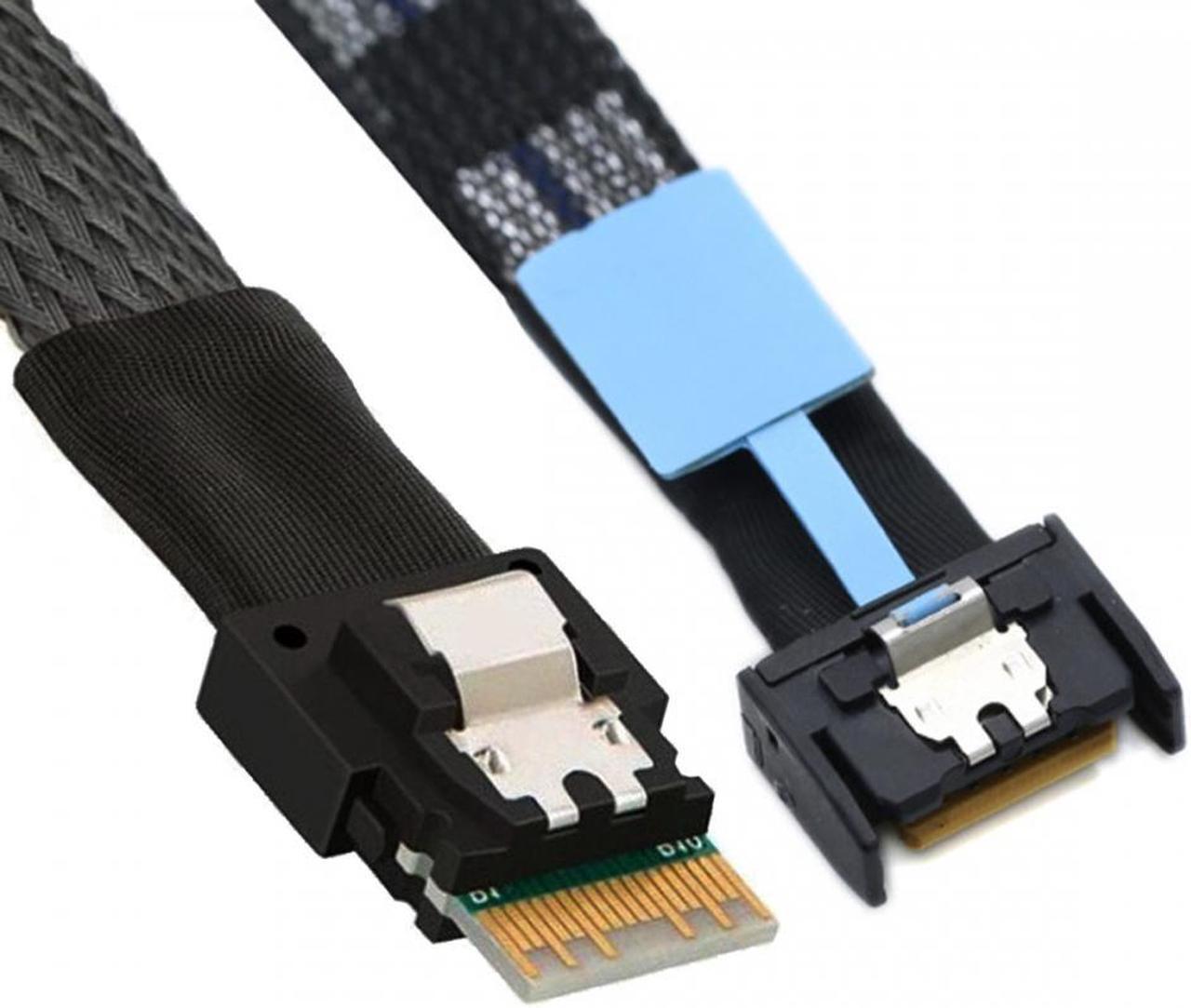 Main image of CY PCI-E 5.0 Mini Cool Edge IO MCIO PCI-E 4i 38Pin Male to SFF-8654 Slimline 4X Extender Cable 50cm