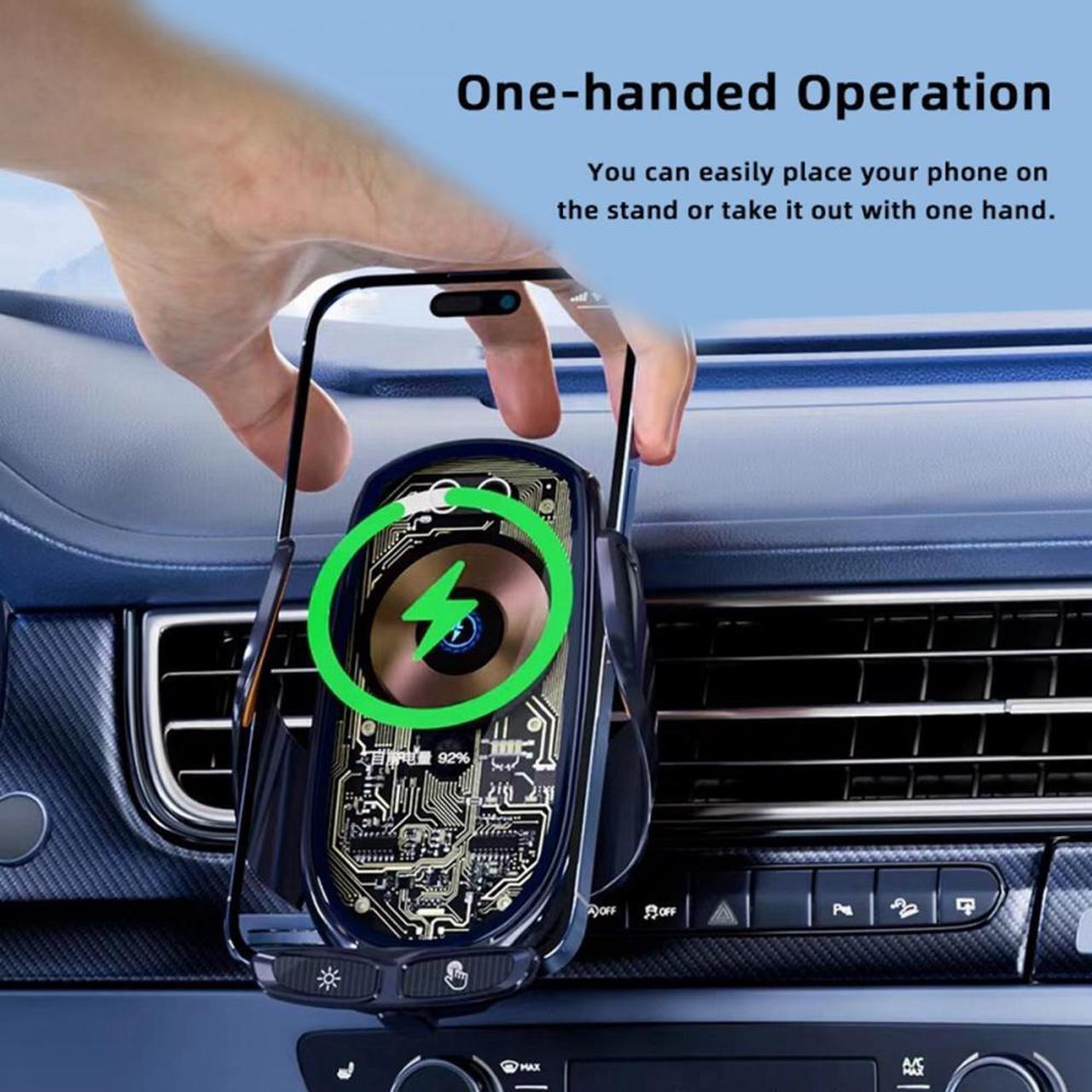 Alt view image 6 of 7 - CY Black Type-C Car Air Vent Mount Holder Cradle USB-C Magnetic charging Wireless 360 Degree Rotation Universal Cell Phone Mount Compatible for 4-7 inch Phone