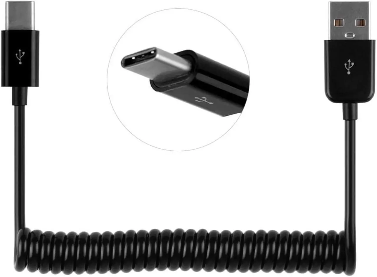 Alt view image 4 of 5 - CY Stretch USB-C 3.1 Type C Male to Standard USB 2.0 A Male Data Cable for Nokia N1 Tablet & Mobile Phone UC-318-BK-1.0M