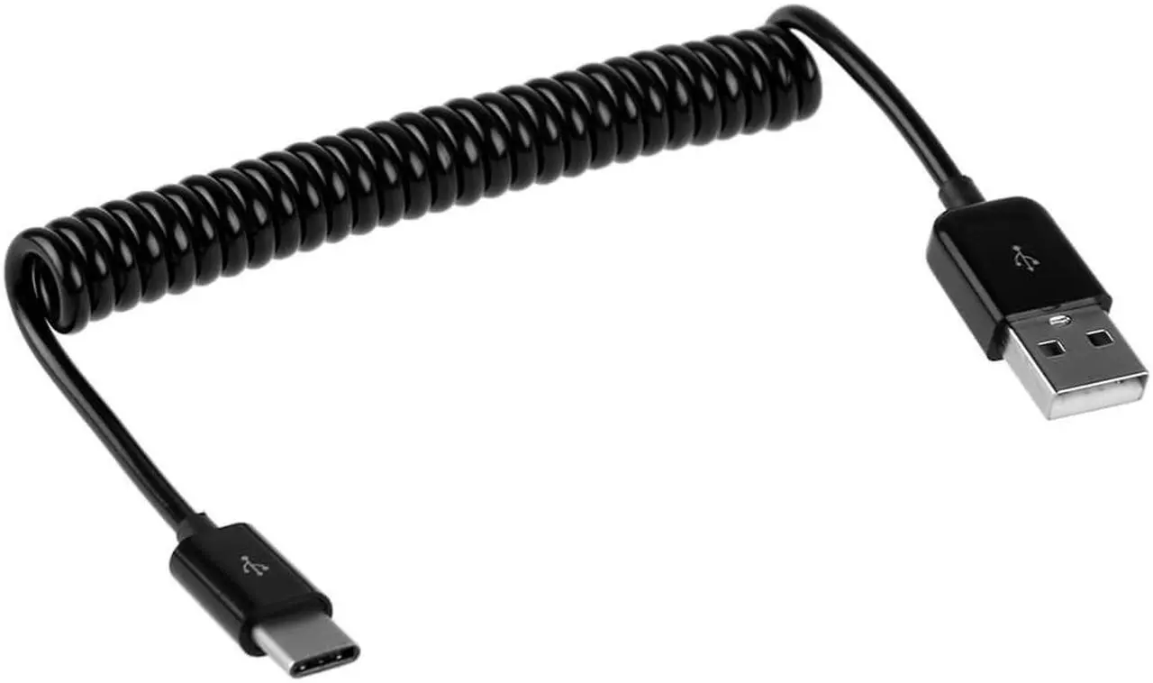 Alt view image 3 of 5 - CY Stretch USB-C 3.1 Type C Male to Standard USB 2.0 A Male Data Cable for Nokia N1 Tablet & Mobile Phone UC-318-BK-1.0M