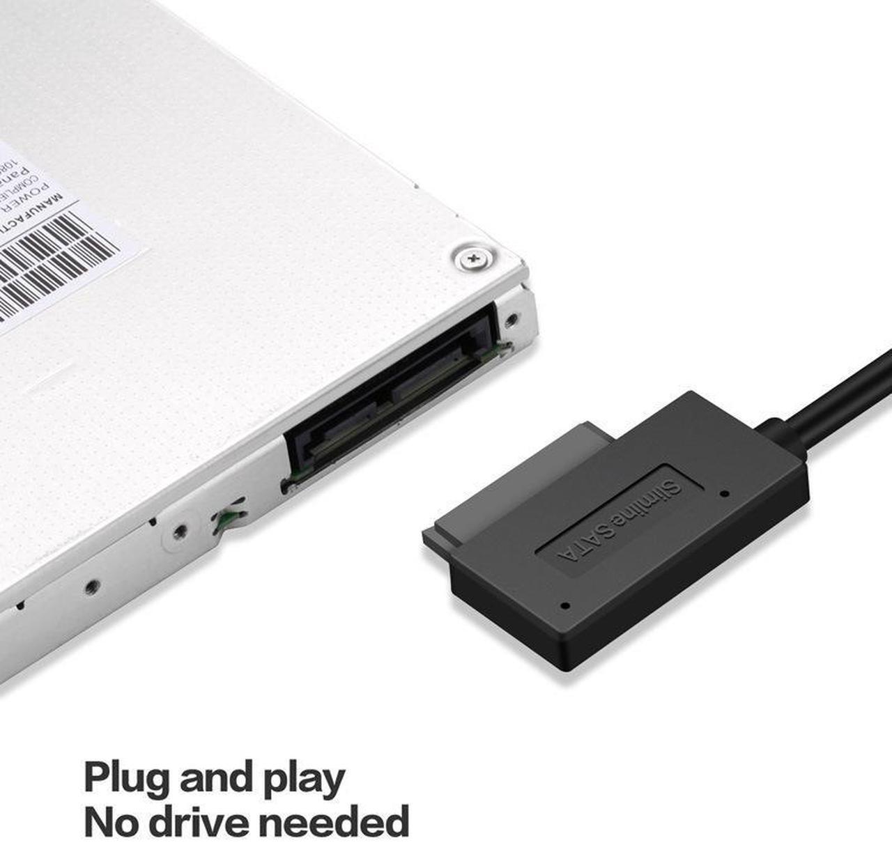 Alt view image 4 of 7 - CYSM USB 3.0 to 7+6 13pin Slimline Sata Adapter Cable for Laptop Cd DVD Rom Optical Drive