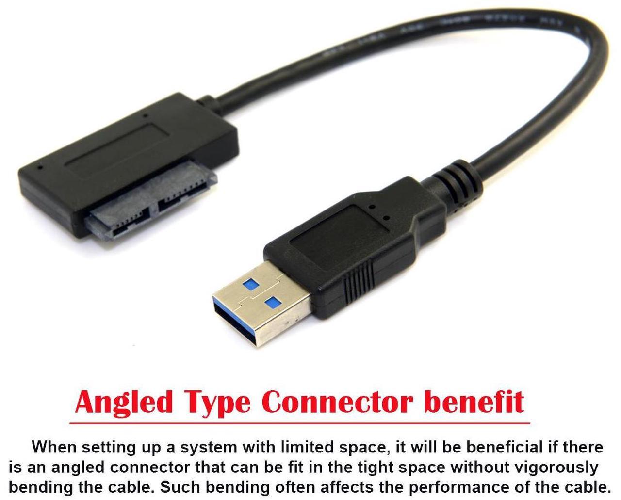 Alt view image 5 of 7 - CYSM USB 3.0 to 7+6 13pin Slimline Sata Adapter Cable for Laptop Cd DVD Rom Optical Drive