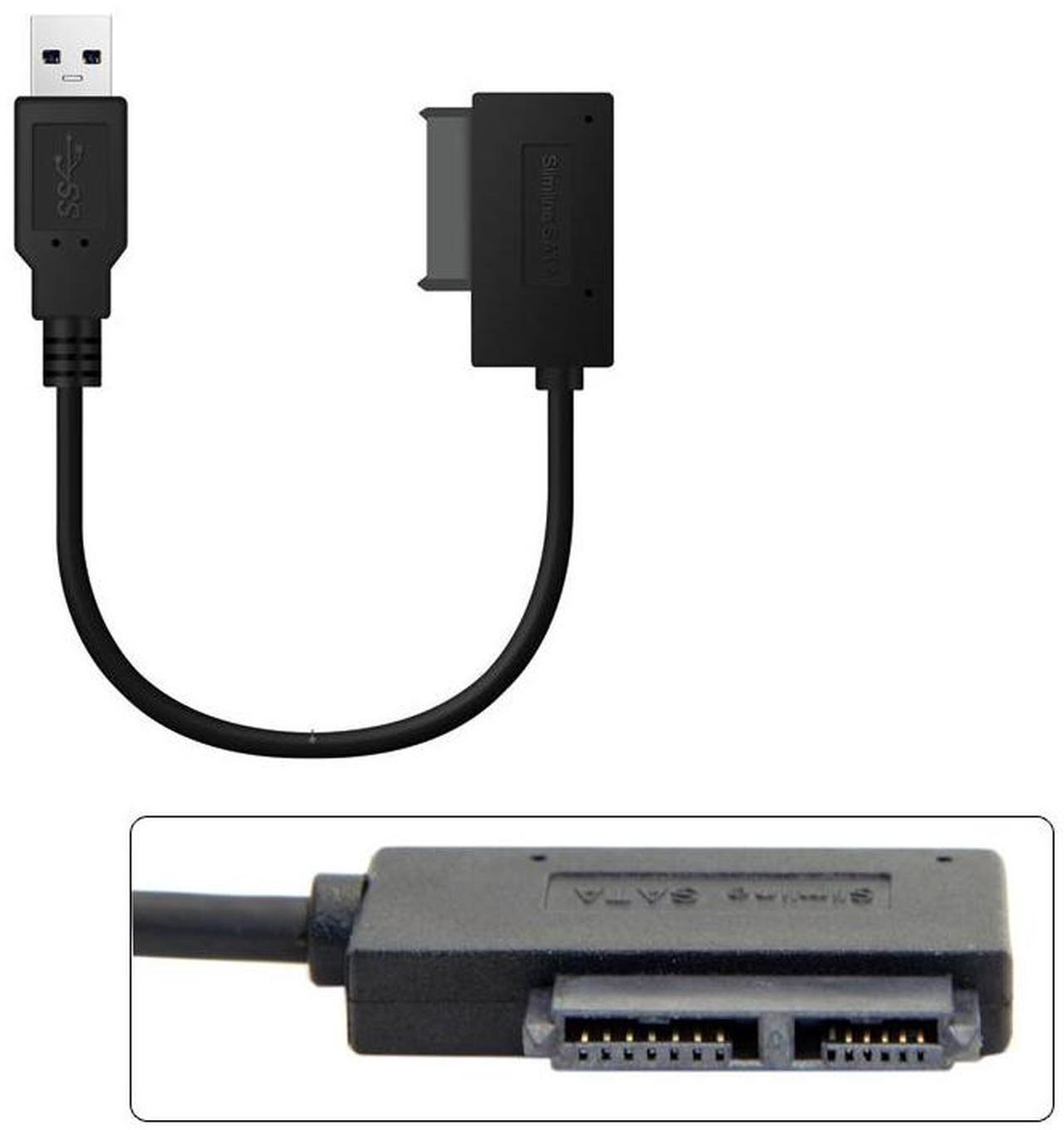 Alt view image 6 of 7 - CYSM USB 3.0 to 7+6 13pin Slimline Sata Adapter Cable for Laptop Cd DVD Rom Optical Drive