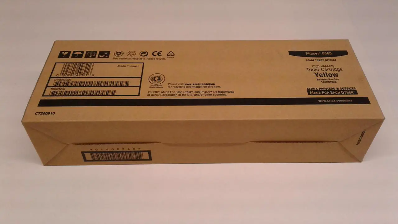 Alt view image 5 of 6 - Xerox 106R01220 High Yield Toner Cartridge - Yellow