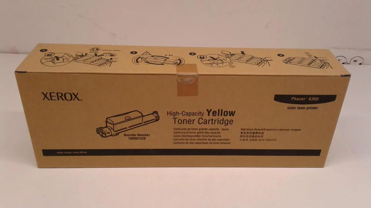 Alt view image 2 of 6 - Xerox 106R01220 High Yield Toner Cartridge - Yellow