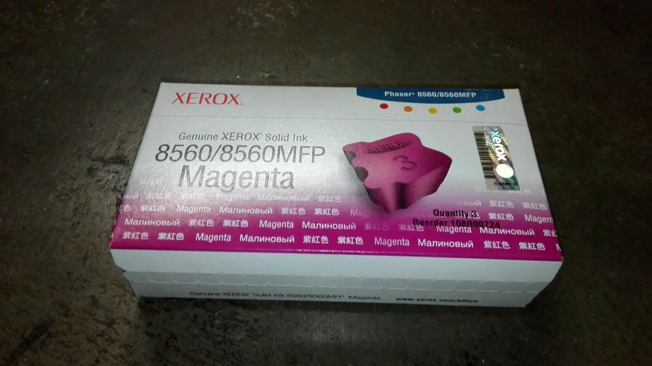 Alt view image 7 of 9 - Xerox 108R00724 Solid Ink - 3 Sticks - Magenta