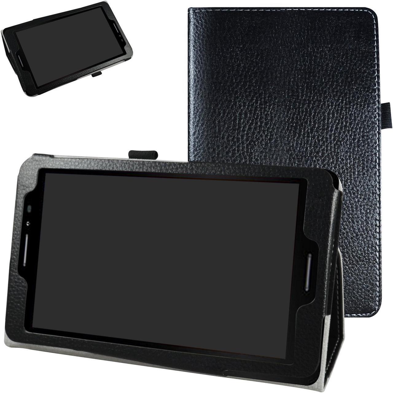 Main image of At&T Trek 2 Hd Case (Model 6461A), Pu Leather Folio 2-Folding Stand Cover With Stylus Holder For 8" Zte Trek 2 Hd K88 /Zpad 8 K81 Android Tablet,Black