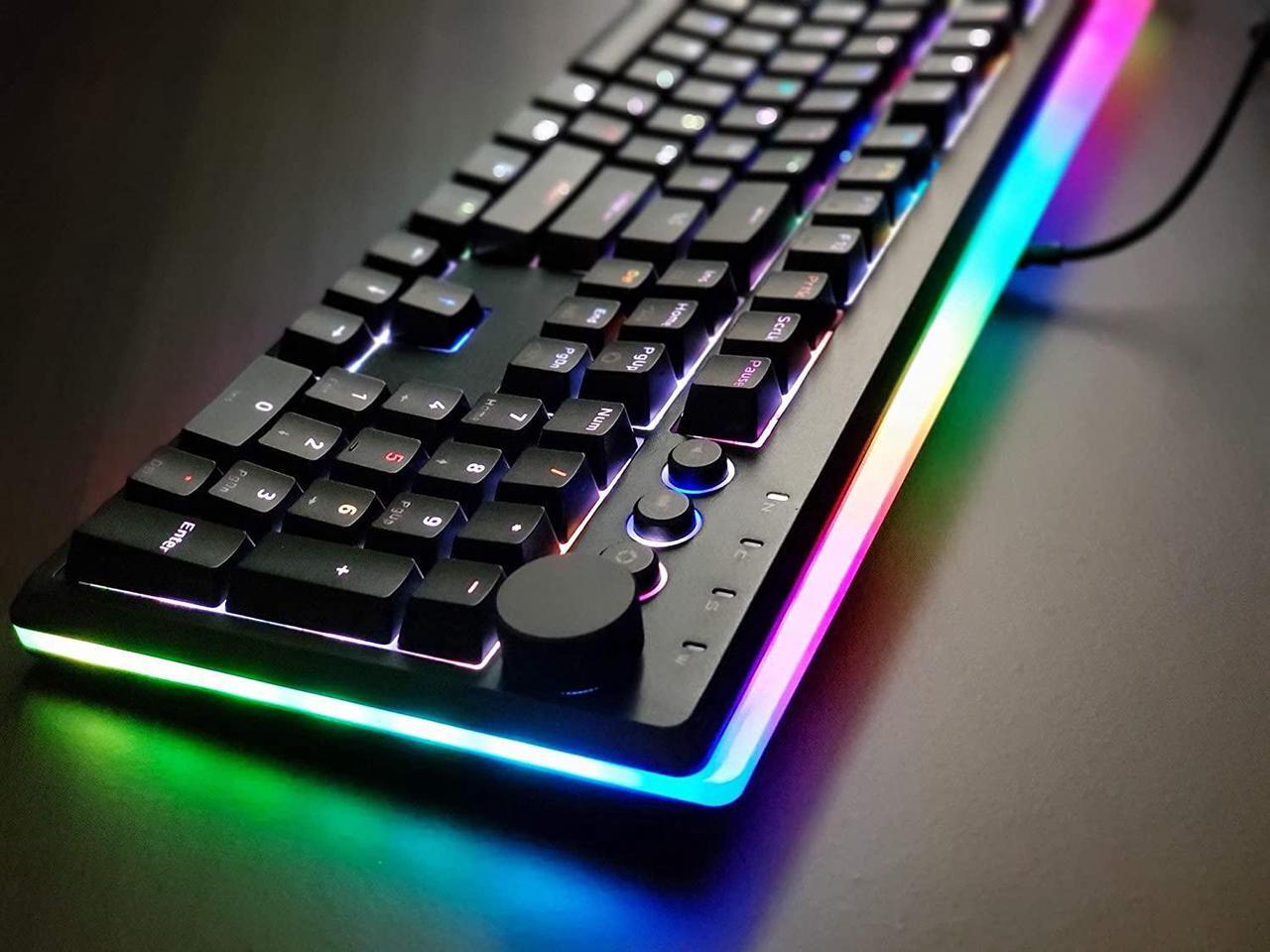 Alt view image 3 of 7 - i-rocks K71M Mechanical Gaming Keyboard with Media Control Knob (Gateron Red Switches, Black)