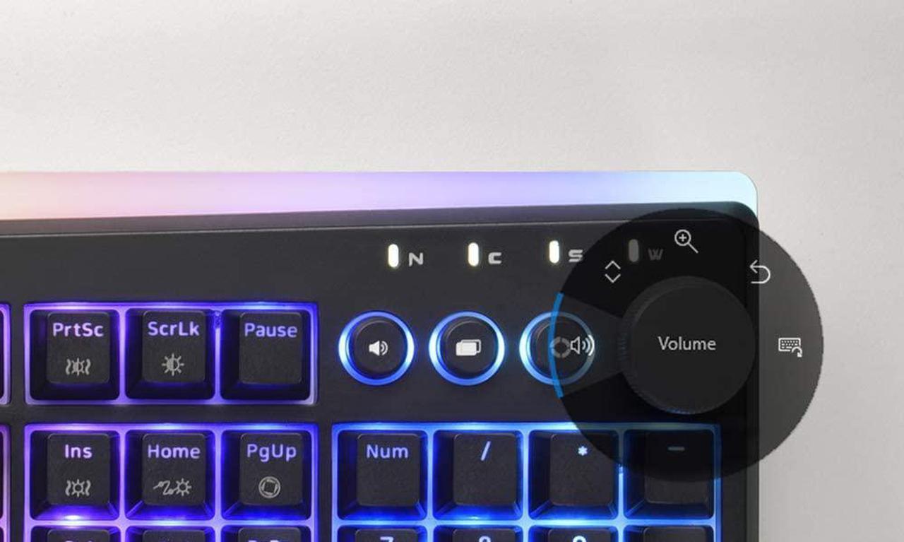 Alt view image 5 of 7 - i-rocks K71M Mechanical Gaming Keyboard with Media Control Knob (Gateron Red Switches, Black)