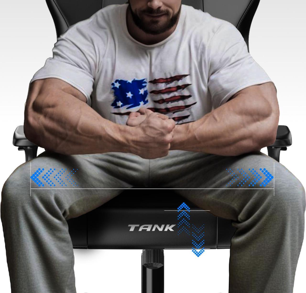 Alt view image 6 of 7 - DXRacer Tank Gaming Chair for Heavy People - Big and Tall Racing Computer Gaming Chair with 4D Armrest Magnetic Headrest and Lumbar Support - Ergonomic Office Chair 400lbs, Yellow Black