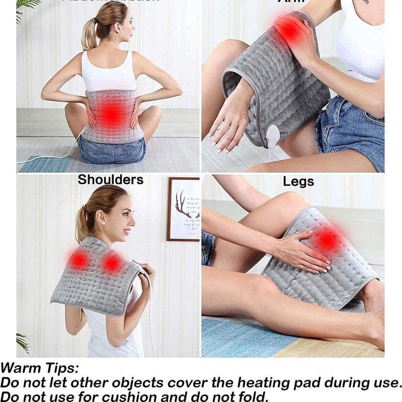Alt view image 2 of 7 - Heating Pad - Electric Heating Pads - Hot Heated Pad for Back Pain Muscle Pain Relieve - Dry & Moist Heat Therapy Option - Auto Shut Off Function