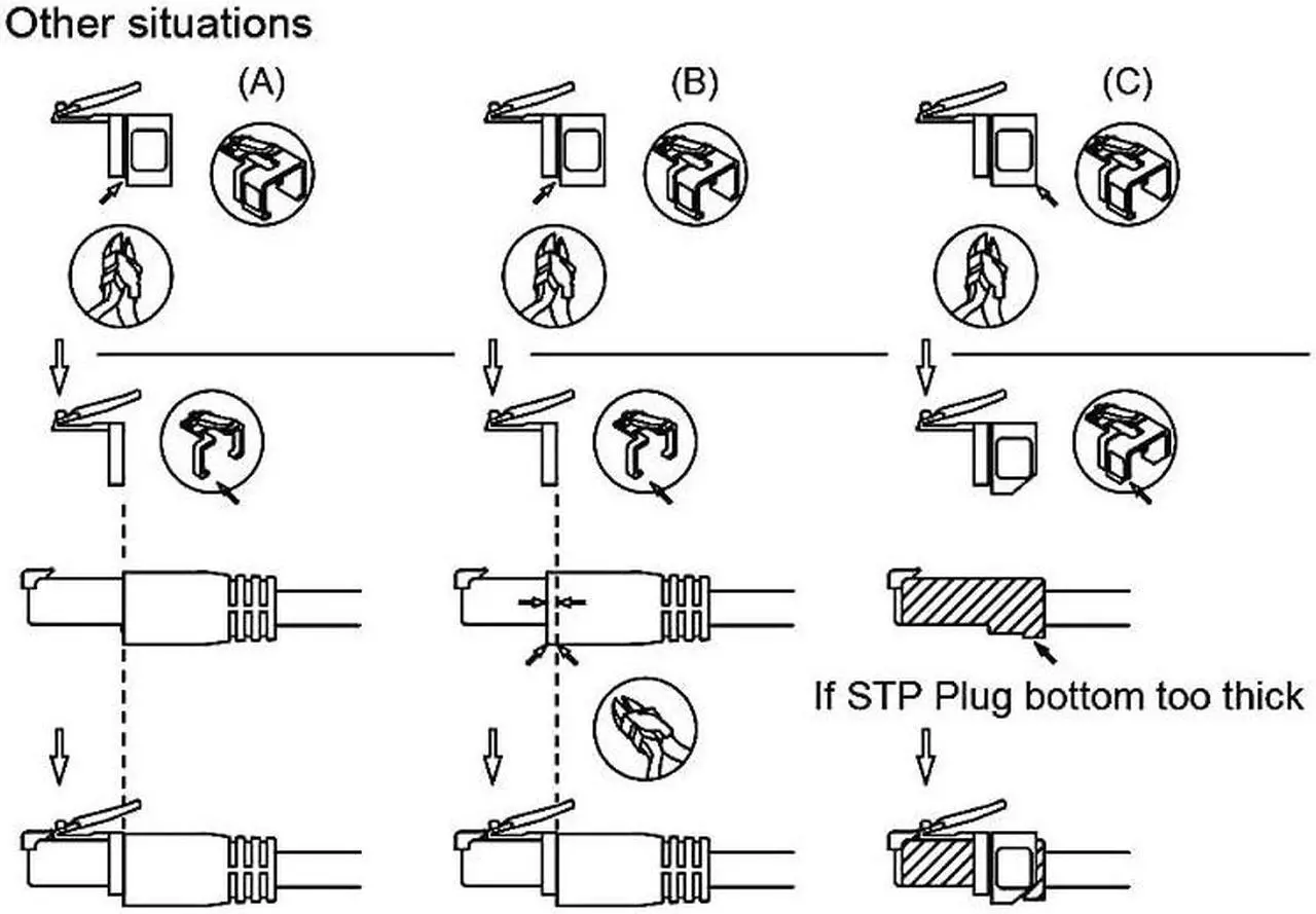 Alt view image 3 of 3 - RJ45 Easy Plug Repair for Cat5e Cat6 Clear | Bag of 50