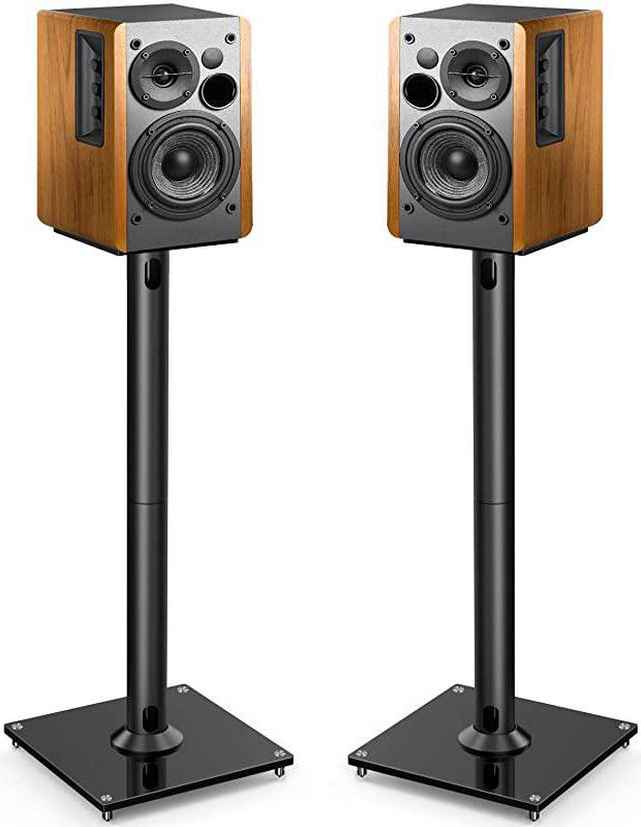 Main image of Universal Floor Speaker Stands 26 Inch for Surround Sound Klipsch Sony Edifier Yamaha Polk Other Bookshelf Speakers Weight up to 22lbs 1 Pair