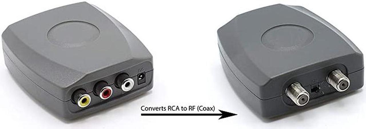 Alt view image 3 of 6 - RF Modulator | RCA Composite to RF Coaxial | Converts Standard Definition Signals to Coax Includes AV Cable