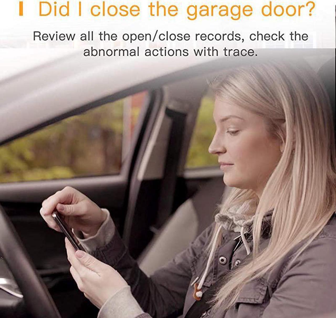 Alt view image 7 of 7 - Smart WiFi Garage Door Opener APP Control Compatible with Alexa Google Assistant No Hub Needed White