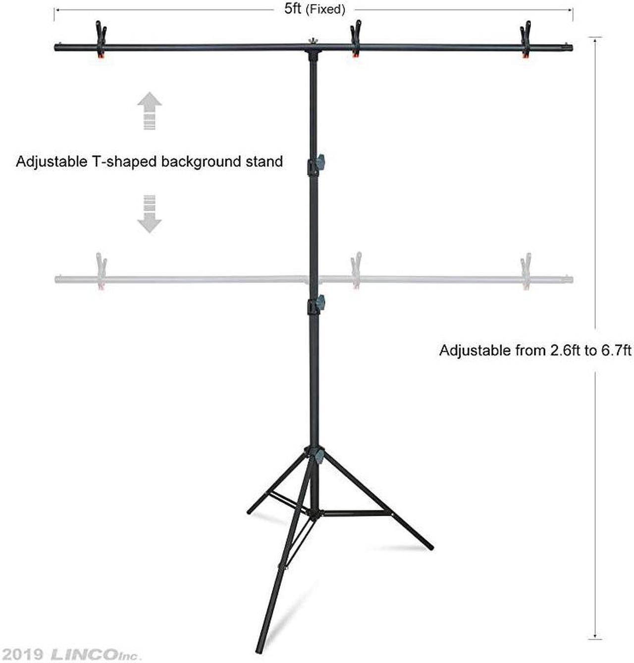 Alt view image 3 of 7 - store Photo Backdrop Stand Background Backdrops Support Kit TShape Zenith Series AM207