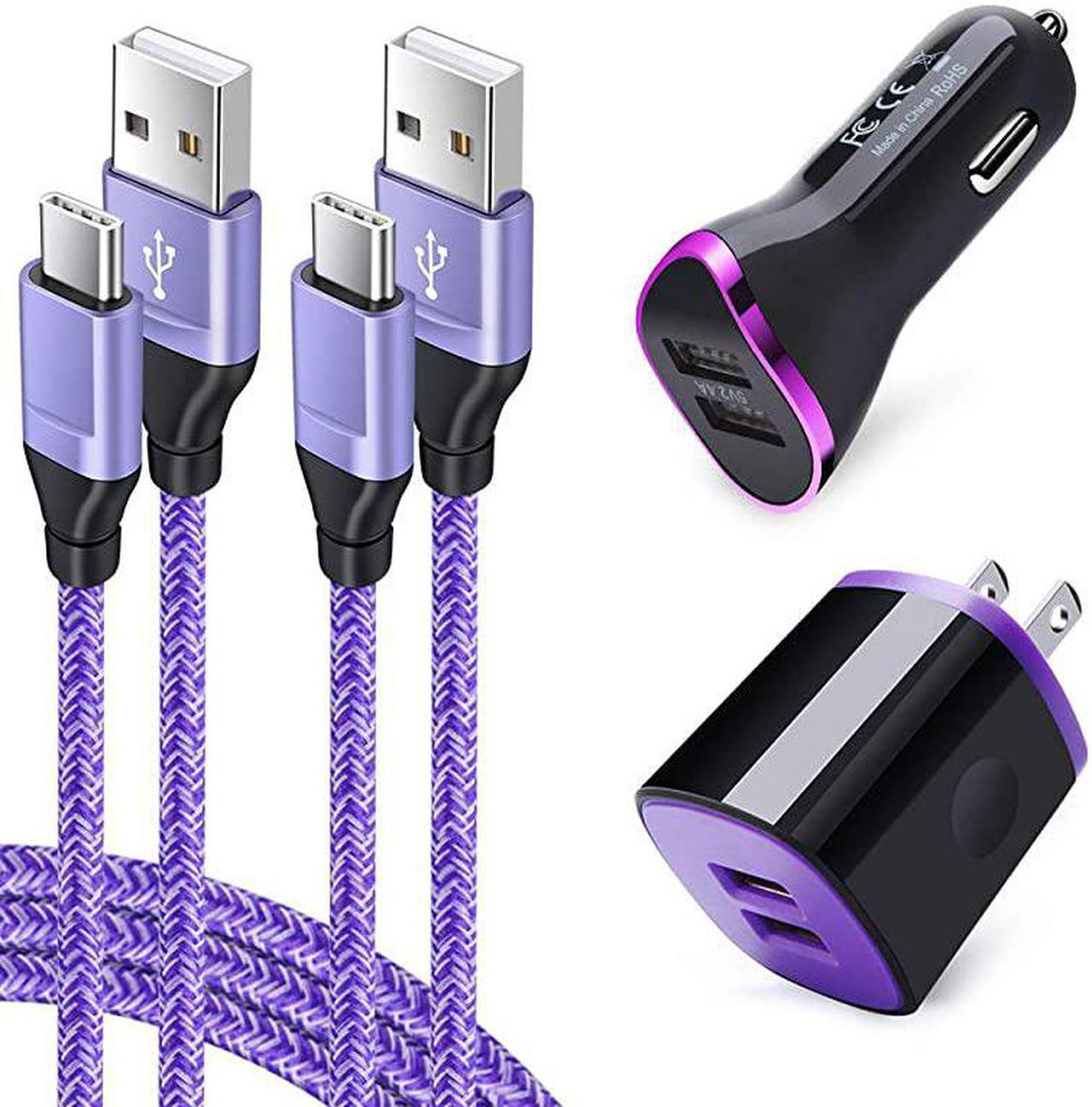 Main image of Charger Adapter Wall Plug Charging Cube with 2Pcak 6ft Type C Charger Cable Cord for LG Stylo 654 G8 G7 G6 V60 V50 V40 V35 ThinQ Samsung Galaxy S20 A20 S10E A10E Note 10 A50 A70 Google 3A4XL