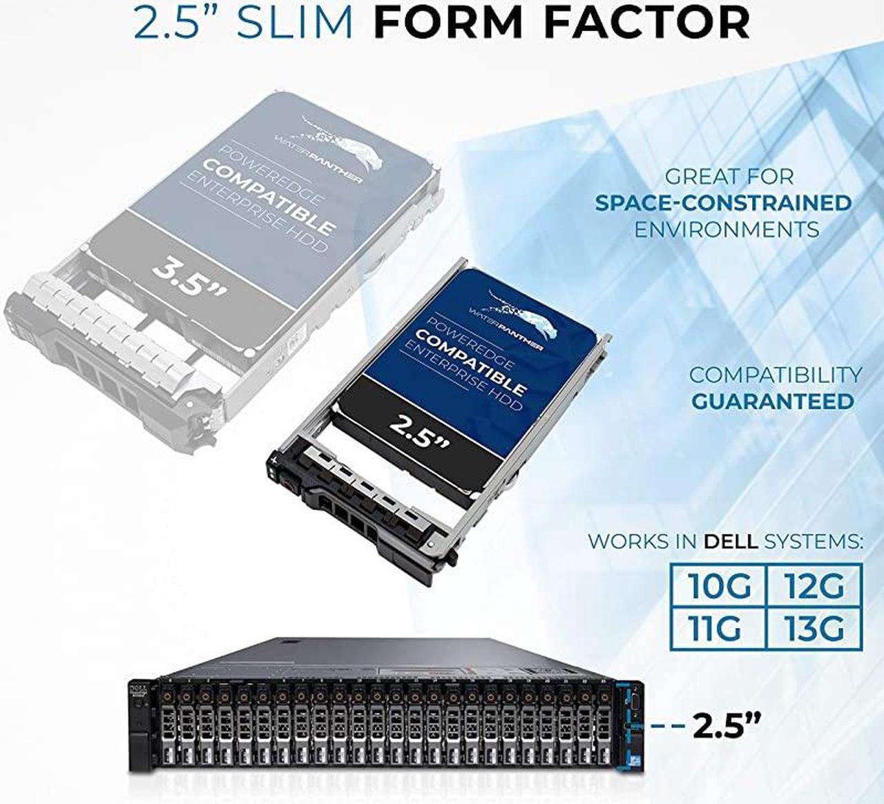 Alt view image 3 of 6 - 10K SAS 12Gbs 25 HDD for Dell PowerEdge Servers | Enterprise Hard Drive in G13 Tray | Compatible with 400AJPD R3H6D 400AJPI WXPCX RWV5D 400AJON V2KWT 89D42 9XNF6 400AJQD 4637475 FY96C
