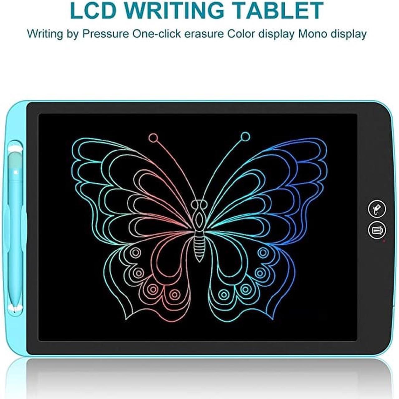 Alt view image 2 of 7 - LCD Writing Tablet 12 inch Colorful FullPartial Dual Erase Mode Drawing Board Erasable Reusable Writing Pad Educational Writing Board with Lock Screen Function Best Birthday 12Blue