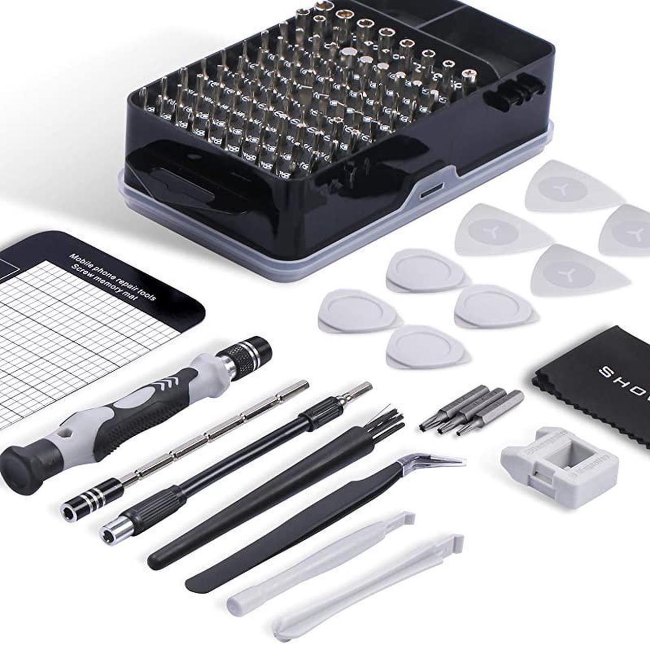 Alt view image 3 of 7 - Repair Kit, 122 in 1 Magnetic Laptop Screwdriver Kit, Precision Screwdriver Set, Small Impact Screw Driver Set with Case for , Laptop, PC, for iPhone, Watch, Ps4 DIY Hand Tools -Grey