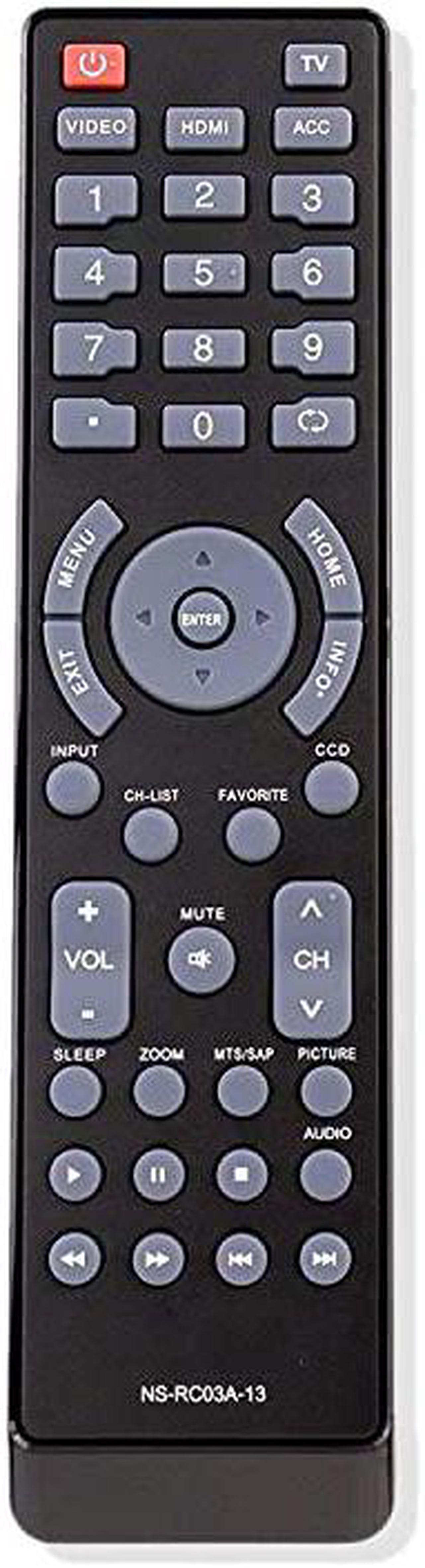 Main image of Remote Control Compatible with Insignia LCD LED TV NS42L260A13 NS46L240A13 NS42E440A13 NS24L120A13 NS39E340A13 NS32L121A13 NS22E340A13 NS42D240A13 NS39E480A13 NS29L120A