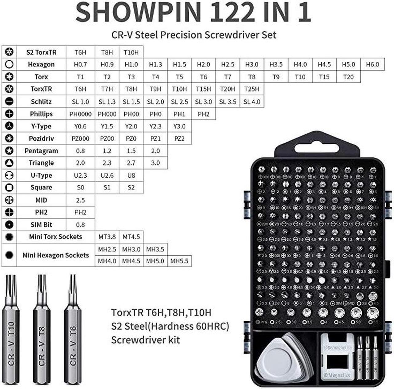 Alt view image 7 of 7 - Repair Kit, 122 in 1 Magnetic Laptop Screwdriver Kit, Precision Screwdriver Set, Small Impact Screw Driver Set with Case for , Laptop, PC, for iPhone, Watch, Ps4 DIY Hand Tools -Grey