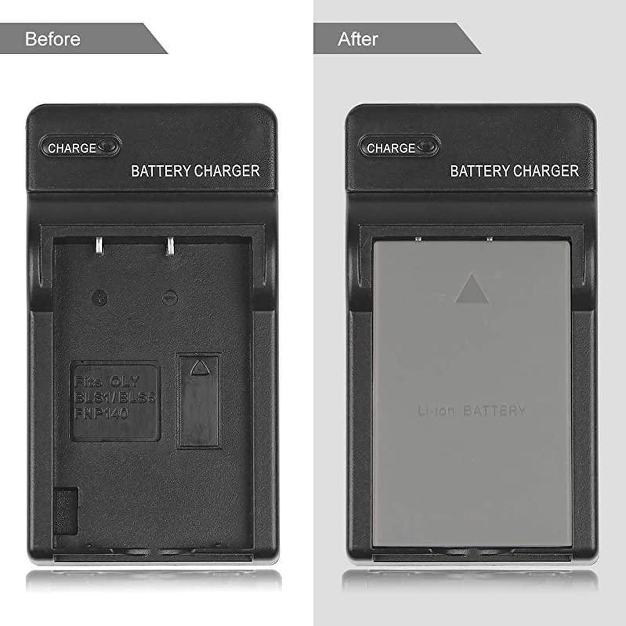 Alt view image 6 of 7 - BLS1 Battery Charger for Olympus EPL1 EP3 EPL3 EP1 EP2 Evolt E420 Evolt E410 BLS1 Evolt E450 Evolt E620 PSBLS1 PSBCS1 Evolt E400