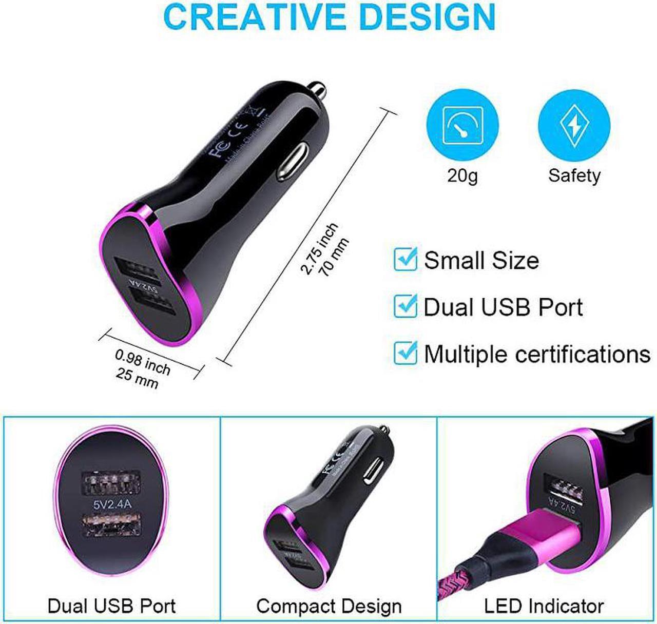 Alt view image 4 of 7 - Charger Adapter Wall Plug Charging Cube with 2Pcak 6ft Type C Charger Cable Cord for LG Stylo 654 G8 G7 G6 V60 V50 V40 V35 ThinQ Samsung Galaxy S20 A20 S10E A10E Note 10 A50 A70 Google 3A4XL