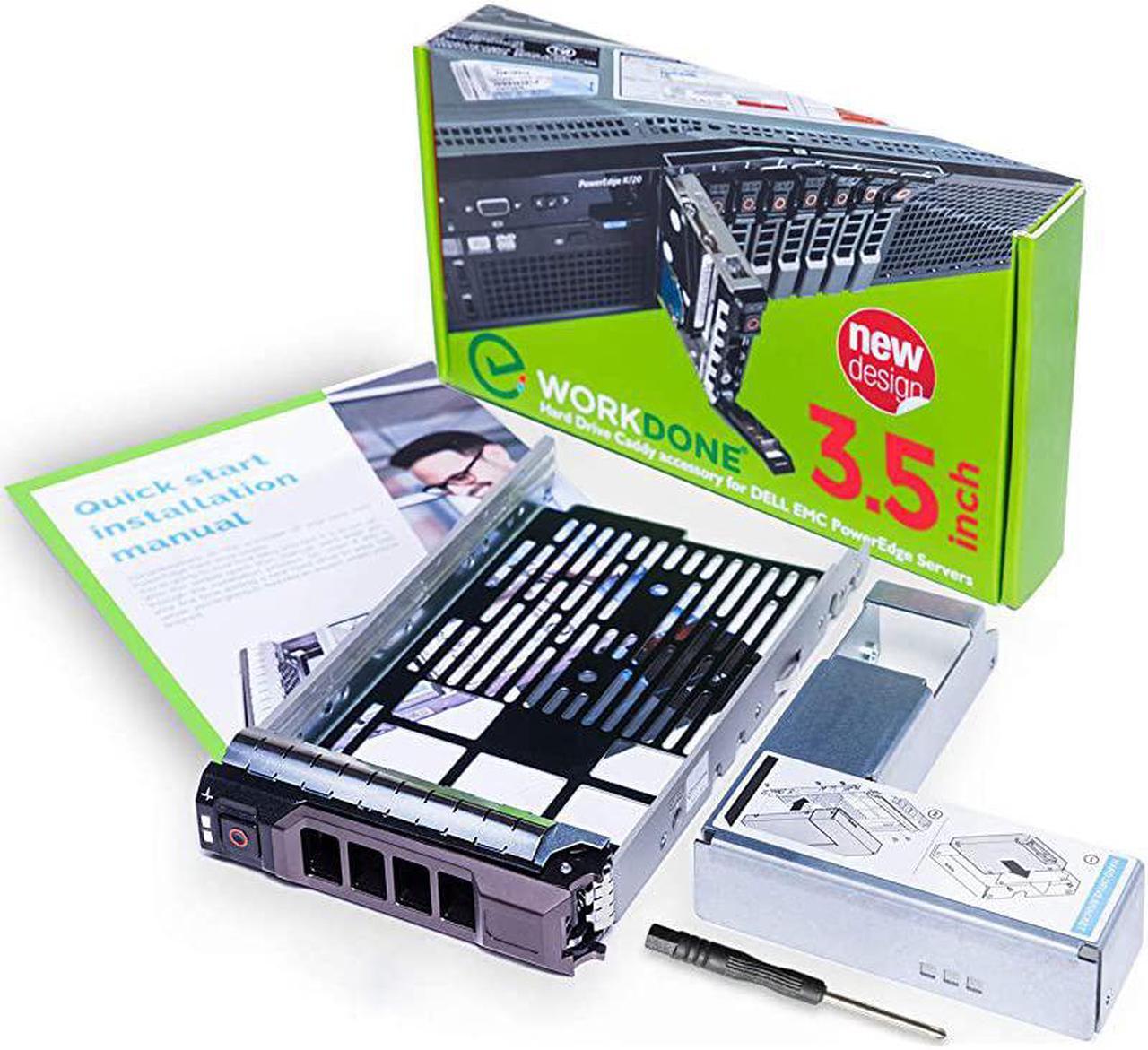 Main image of 35 inch Hard Drive Caddy Tray Compatible for Dell PowerEdge Servers with 25 inch HDD Adapter NVMe SSD SAS SATA Bracket Simply and Easy Carrier Setup with Installation Manual