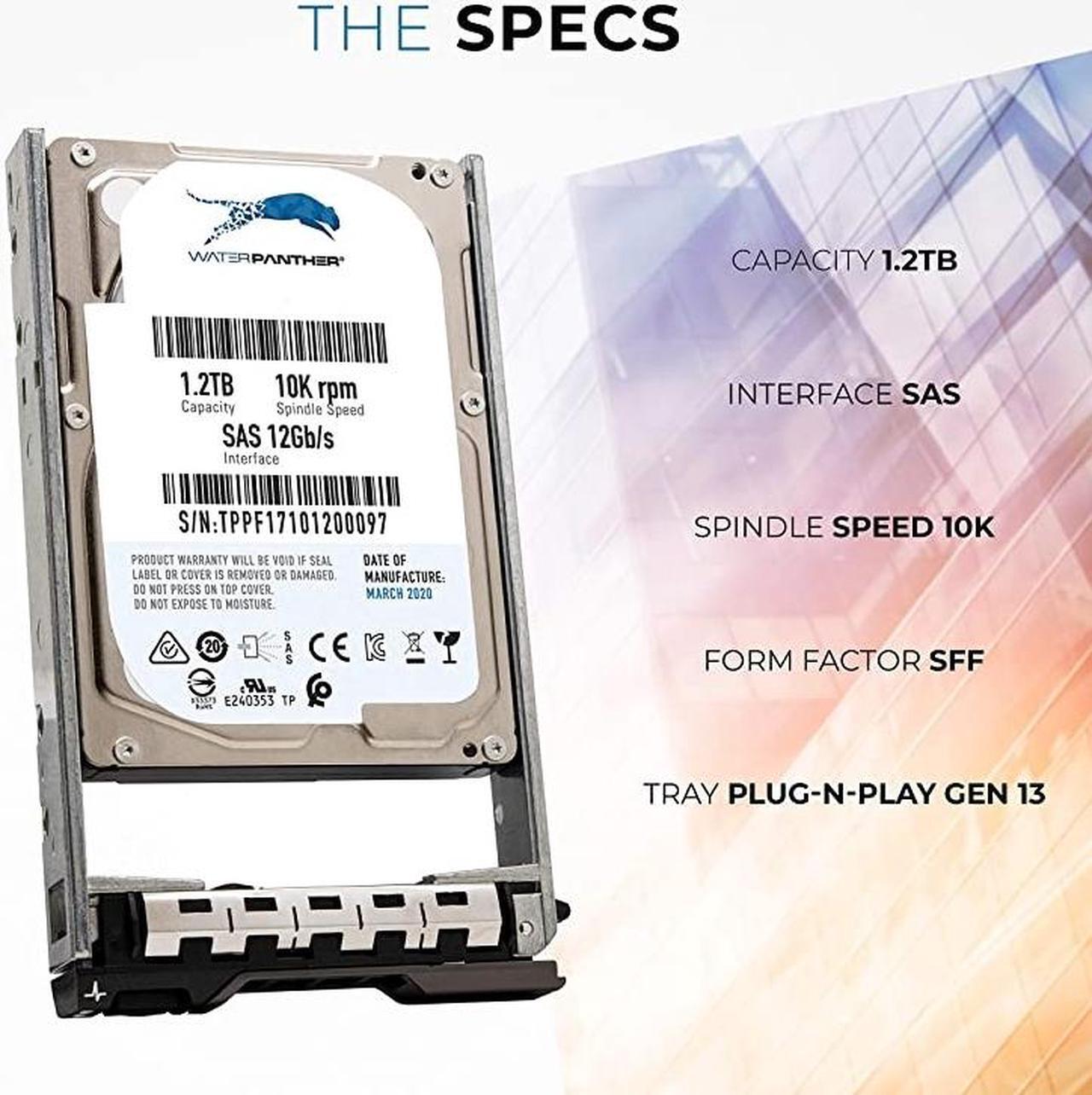 Alt view image 6 of 6 - 10K SAS 12Gbs 25 HDD for Dell PowerEdge Servers | Enterprise Hard Drive in G13 Tray | Compatible with 400AJPD R3H6D 400AJPI WXPCX RWV5D 400AJON V2KWT 89D42 9XNF6 400AJQD 4637475 FY96C