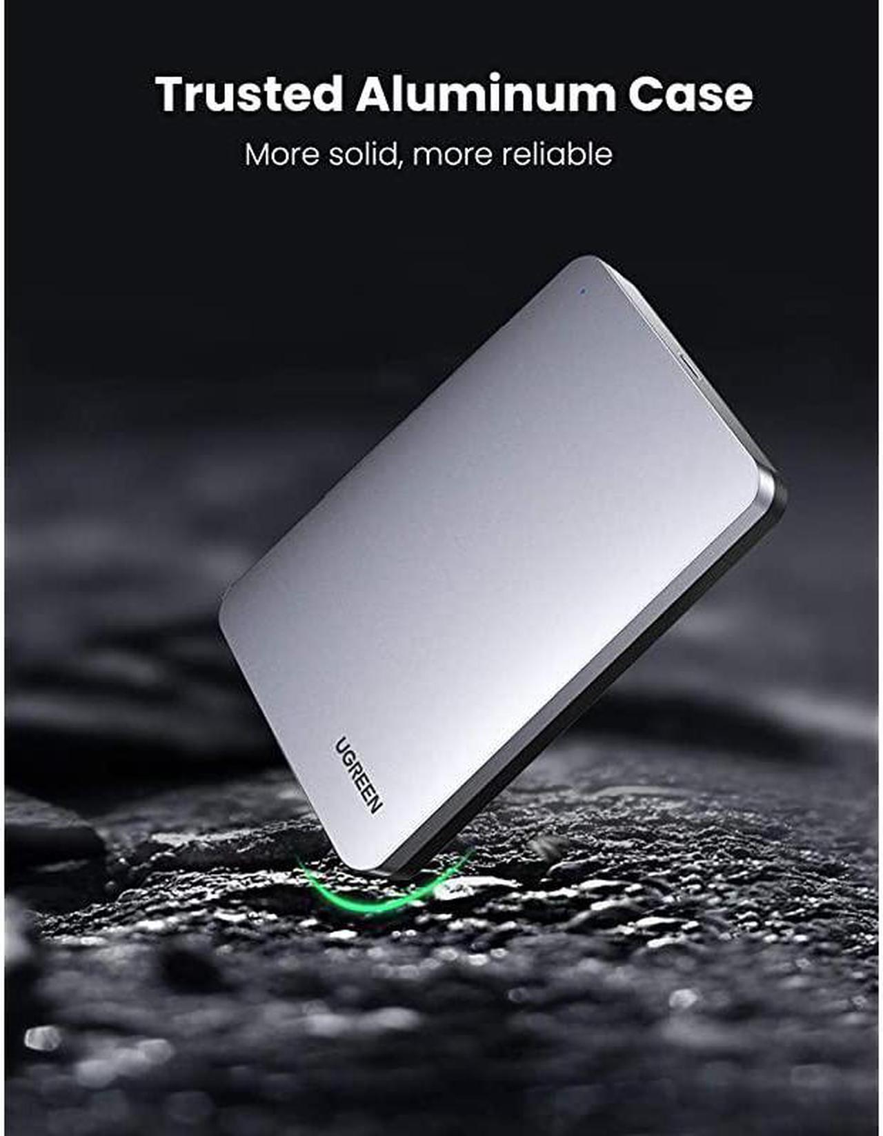 Alt view image 5 of 7 - Hard Drive Enclosure for 25 SATA SSD HDD Aluminum USB C to SATA Adapter USB 31 Gen 2 Support UASP SATA III Compatible with WD Seagate Toshiba Samsung Hitachi PS4 Xbox PC Tool Free
