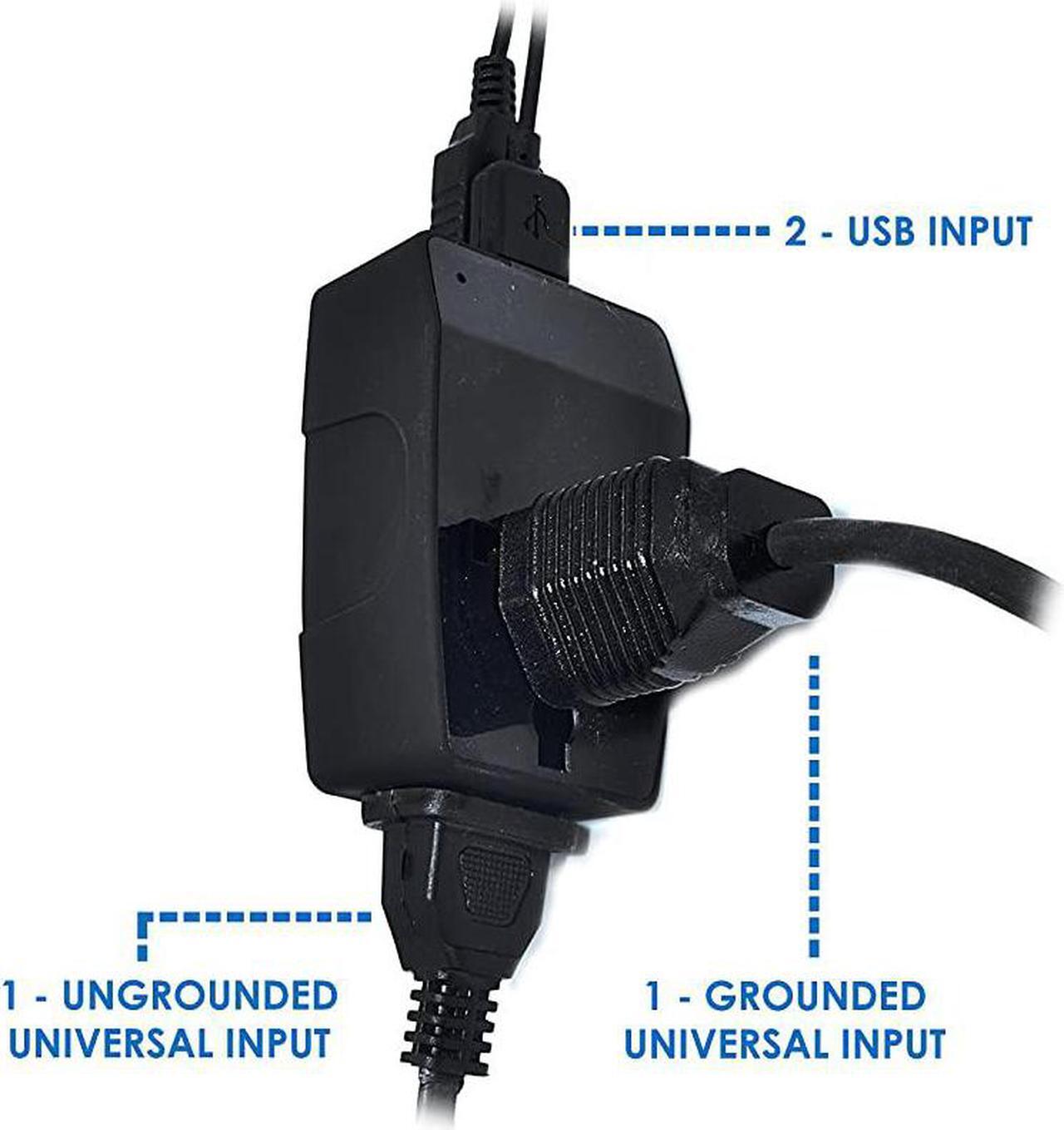 Alt view image 2 of 5 - GP49 2 USB Schuko Travel Adapter 4 in 1 Power Plug Type EF Universal Socket