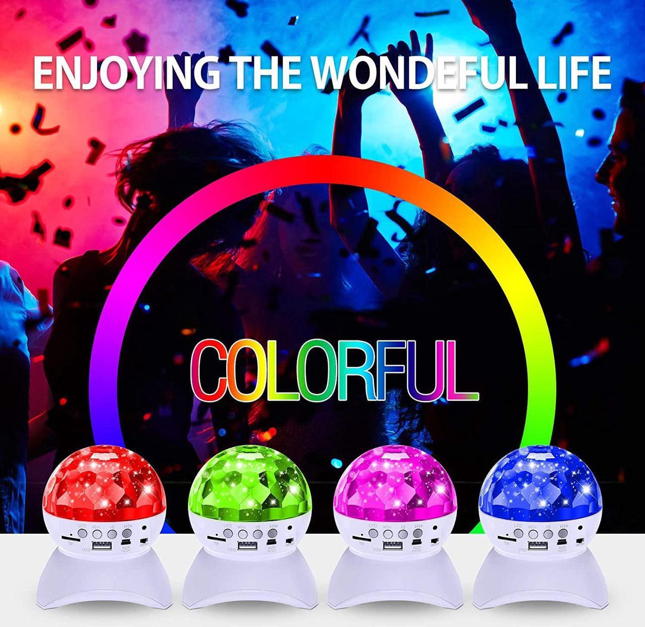 Alt view image 7 of 7 - Disco Ball Home Party Light Show Speaker