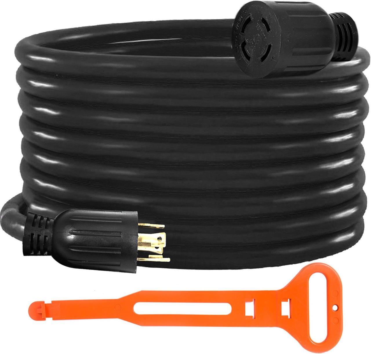 Main image of VEVOR Generator Extension Cord 20 Ft 10/4 Power Cable 30 Amp Adapter Plug Copper Wire