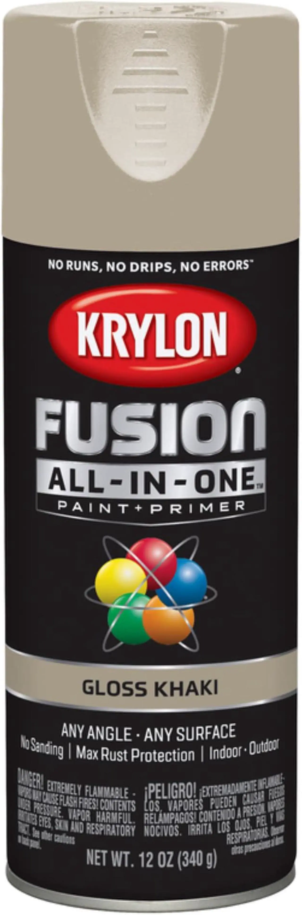 Alt view image 3 of 3 - Krylon Fusion All-In-One Gloss Spray Paint & Primer, Khaki K02713007