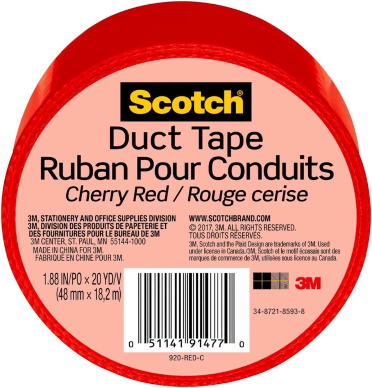 Alt view image 20 of 20 - 3M 920-RED-C 1.88" x 20 Yards Red Duct Tape