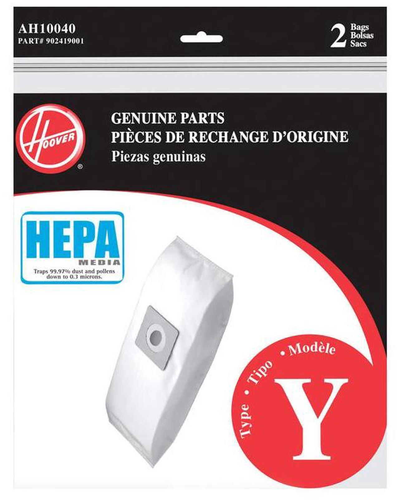 Alt view image 6 of 7 - HEPA AH10040 Y Filtration Bags for Hoover Upright Cleaners 2/Pack
