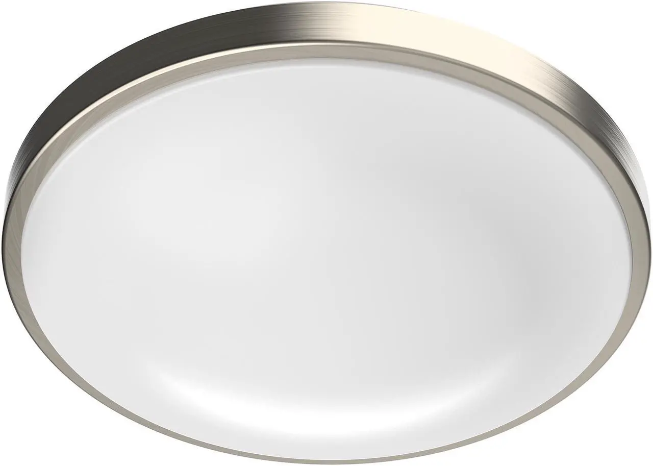 Alt view image 4 of 7 - DYMOND LED RING Flush Mount LED Ceiling Light - Dimmable - Brushed Nickel - 5-way Selectable CCT 2700K-5000K - ROUND
